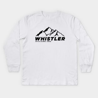 Whistler BC Canada SKI and MOUNTAIN BIKE PARADISE Kids Long Sleeve T-Shirt